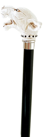 Carica l&#39;immagine nel visualizzatore di Gallery, Walking Stick cane Lacquered in an Ivory Color - il-marchesato
