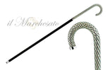 Carica l&#39;immagine nel visualizzatore di Gallery, Luxury Walking stick Encrusted with hundreds Green Crystals
