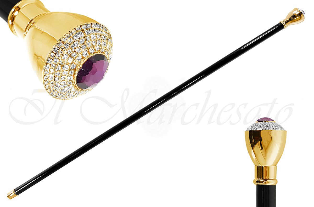 Luxurious Walkingsticks - Swarovski Crystal Encrusted Knob - il-marchesato